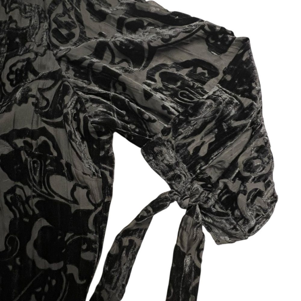 Coldwater Creek Womens Black Velvet Burnout Top Size L Whimsigoth Fairy Grunge - Picture 5 of 10